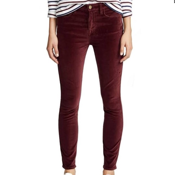 Frame Denim Pants - Frame Le Velveteen High Rise Skinny Velvet Pants